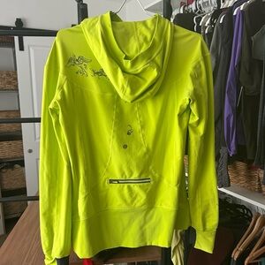 Lululemon Diagonal 1/4 Zip Hoodie Run Spirit Birds In Flight RARE Size 12